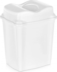 Coș de gunoi din plastic cu capac basculant 9 l alb