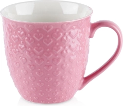 Cană ceramică cu inimioare 580 ml