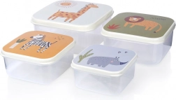 Cutii pentru alimente pentru copii, 4 buc – motive cu animale