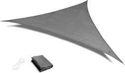 Prelată de umbrire triunghiulară impermeabilă 4 × 4 × 4 m ModernHome – gri