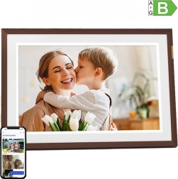 ramă foto digitală arzopa d10 10,1" maro închis