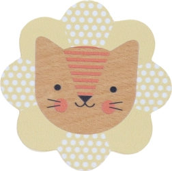 Petit Collage zornăitoare din lemn leuț