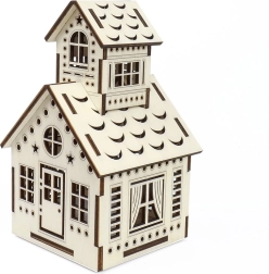 Căsuță din lemn cu clopotniță, cu lumânare LED – KÚZLO DREVA