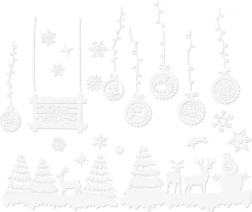 Autocolante de fereastră din PVC pentru Crăciun – decorațiuni ușor de îndepărtat pentru sticlă