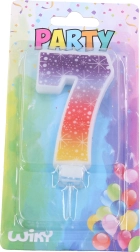 Lumânare de petrecere numărul 7 Stele