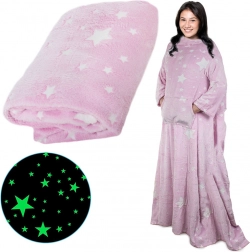 Pătură din fleece cu mâneci 140 × 200 – Neon