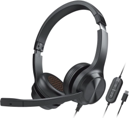 Creative chat usb set cu cască pe cap cu microfon usb-c