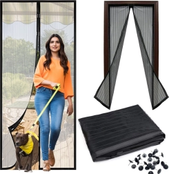 Plasă antiinsecte pentru ușă cu închidere magnetică 100 × 210 cm