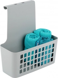 Coș suspendat din plastic pentru ușă, gri 23,5 × 10 × 24 cm