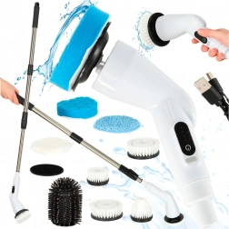 Mop electric rotativ și perie de curățare cu 9 capete