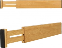Organizator din bambus reglabil pentru sertare, tacâmuri și unelte 43 cm