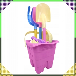 Set de jucării de plajă cu găletușă și forme, 9 piese