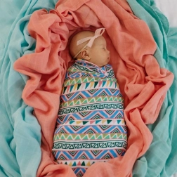 Tommy Lise scutec muselină din bumbac bio Ethnic Festive 120 × 120 cm