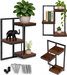 Etajeră de perete suspendată pentru flori, 3 niveluri, loft MODERNHOME