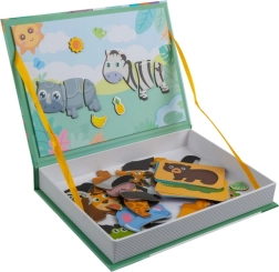 Herui toys puzzle magnetic montessori cu animale din Africa