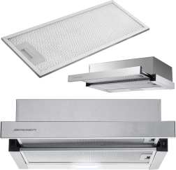 Hota de bucătărie telescopică 50 cm inox BERDSEN BT-233 cu iluminare LED