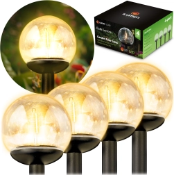 Lămpi solare de grădină sferice 4 buc ILUMEN LS-103