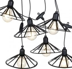 Ghirlandă LED de grădină 5,5 m cu 6 lumini, temporizator, IP44