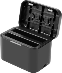 Carcasă de încărcare pentru baterii și carduri de memorie pentru Insta360 X4 - negru