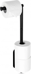 Suport de perete pentru hârtie igienică din oțel inoxidabil, negru, 46,5 cm