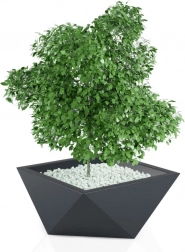 Ghiveci de flori de design MONUMO Vendetta 30 cm, antracit