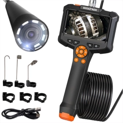 Cameră de inspecție BIGSTREN 5 m IP67 cu ecran Full HD și 8 LED