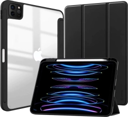 Husă de protecție PrimeFolio pentru iPad Air 11 și iPad Pro 11, negru/transparență