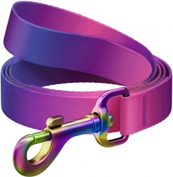Lesă pentru câini WAUDOG gradient nylon, 15 mm lățime, 122 cm lungime, violet