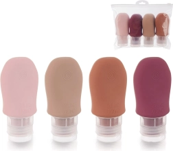 Sticluțe de voiaj din silicon cu ventuze în husă, set de 5 piese