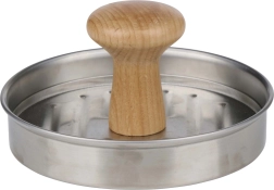 Presă pentru hamburger ALPINA din metal și lemn 13 × 13 × 6 cm