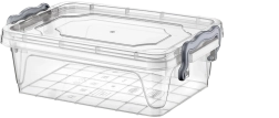Container din plastic Multi Box 1,2 l cu capac și cleme