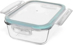 Borcan din sticlă pentru alimente cu capac etanș și garnitură 1,5 l