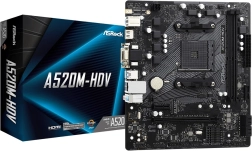 ASRock A520M-HDV microATX placă de bază AM4 cu HDMI/DVI/VGA și M.2
