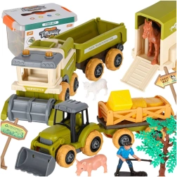 Fermă pentru copii cu tractor, combină și mașină de înșurubat