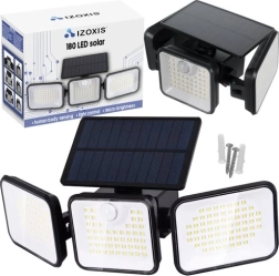 Lampă solară de exterior 180 LED cu senzor de mișcare și crepuscular IZOXIS