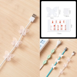 Suport decorativ pentru cabluri 9 buc - fluture transparent