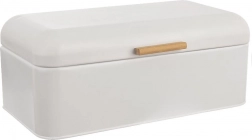 Cutie de pâine metalică WHITELINE albă 42 × 24 × 16,5 cm
