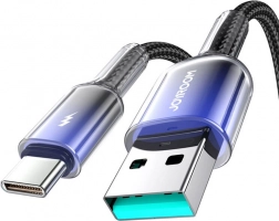 Joyroom cablu USB-A la USB-C 3 A 1,2 m negru