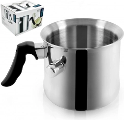 Oală din inox pentru lapte 2,5 l cu manta de apă