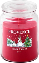 Lumânare parfumată în pahar PROVENCE om de zăpadă de Crăciun 95 h