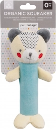 Zornăitoare scârțâitoare Petit Collage ursuleț din bumbac organic