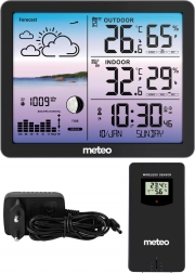 Stație meteo cu senzor wireless METEO SP107, neagră