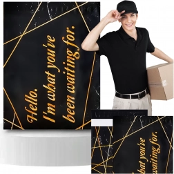 Plicuri poștale din folie pentru curierat 255 × 370 mm negre, 50 buc.