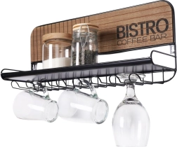 Suport de perete pentru pahare și căni Bistro