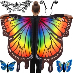 Costum de fluture pentru copii cu aripi mari KRUZZEL, mască și bentiță