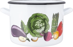 Oală emailată 5,8 l cu capac 22 cm