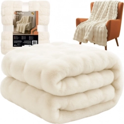 Pled alb moale 160 × 100 cm RUHHY