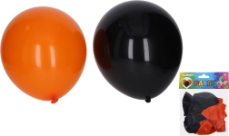 Baloane pentru Halloween 30 cm – set de 10 bucăți, negre și portocalii