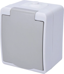 Priză de exterior Solight pentru medii umede IP54 gri - 1 bucată