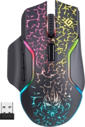 mouse de gaming wireless Defender Oneshot cu iluminare RGB, 3200 DPI